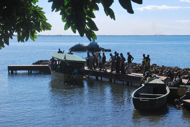 Guards boat at right